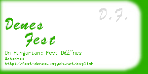 denes fest business card